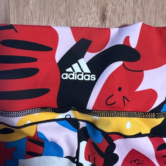 Adidas Womens Graphic Print High Waisted Leggings Multicolor Tiger Pop Art Large - Picture 6 of 8